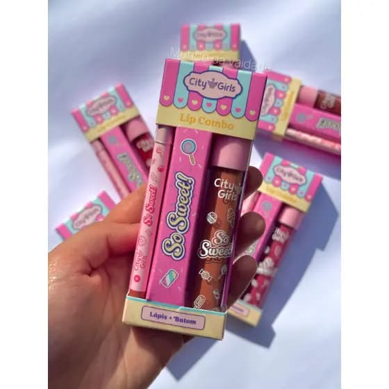 Kit Labial City Girls Lápis e Batom - 2 itens