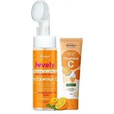 Kit Vitamina C - Limpeza Facial Máscara + Mousse Micelar
