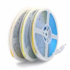Fita de LED COB, 10m de comprimento, 320 LEDs/metro, alimentação direta 110V/220V, temperatura de cor selecionável: 6000