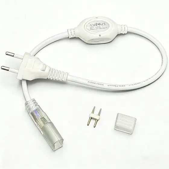 Conector adaptador para fita LED flexível 110-220V