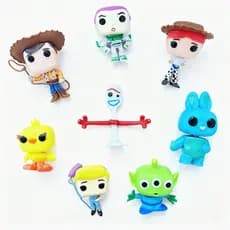 Bonecos Colecionáveis Toy Story: Buzz Lightyear, Jessie, Woody, Betty, Bunny, Forky, Ducky, Alien - Miniatura Decorativa