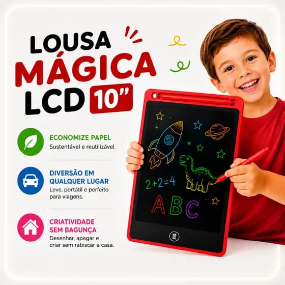 Lousa Mágica Tela LCD Tablet Infantil De Escrever E Desenhar 10 Polegadas brinquedo infantil