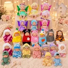 Kit 6 Ou 12 Bonecas Mini Bebe Reborn | Coleção Especial Fadas | Sereias | Silicone | Realista | Presente Crianças