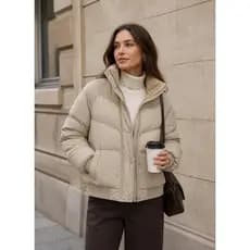 JAQUETA NYLON PUFFER FORRADA PELO E GOLA ALTA FACINELLI BY MOON CITY