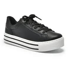 Tênis feminino  Casual Flatform Listrado Via Marte