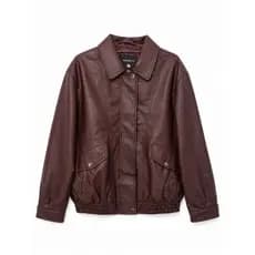 JAQUETA FEMININA COURO SINTÉTICO BOMBER OVER  MODA FACINELLI BY MOON CITY