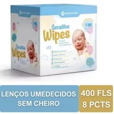Lenços Umedecidos Toalhas Sem Fragância Sensitive - Member's Mark - 400 Unidades