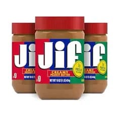 KIT 3 POTES MANTEIGA DE AMENDOIM JIF 454G CREMOSA – ORIGINAL AMERICANA IMPORTADA
