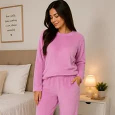 Pijama adulto Soft Feminino Off White Premium – Conforto e Elegância para os Dias Frios