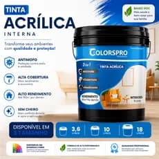 Tinta acrílica ColorsPro para parede com antimofo | Ótimo rendimento Excelente cobertura