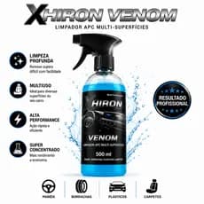 Xhiron Venom APC Multi Superfícies 500ml | Limpeza Automotiva Painéis Borrachas Plásticos Carpetes