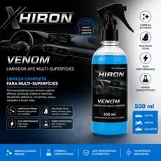 Limpador APC Multi Superfícies 500ml Venom | Limpeza Automotiva Painéis Borrachas Plásticos Carpetes