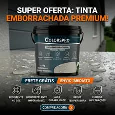 Tinta Emborrachada ColorsPro 4,6KG Impermeabilizante hidrorepelente Premium Várias Cores