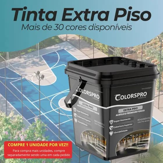 Tinta Piso 18Kg ColorsPro Antimofo sem cheiro Premium alta Durabilidade