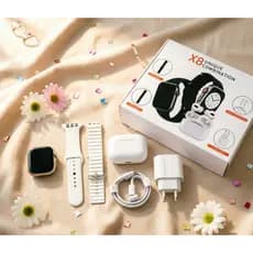 Smart Watch 2026 Novo Modelo X8 2.2 Polegadas Função Completa 6 Em 1 Kit i13 TWS Fones De Ouvido E Carregador Health Fit