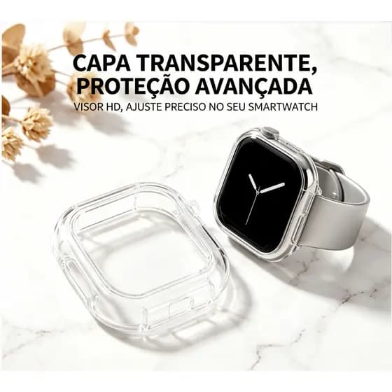Capa Protetora Aberta Para Smartwatch 38/45/49mm – Silicone Macio Em Várias Cores , Compatível Com Universal , Pronta En