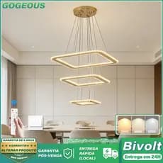 3 Cores 110V-220V Lustre De Teto LED Com Controle Remoto Luminaria Para Teto Sala Decoração Nórdica