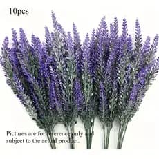 Kit 10 Flores de Lavanda Artificial 36cm Decoração para Casa e Arranjos
