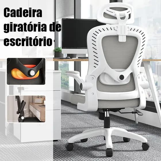 Cadeira de Escritório Giratória com Rodízios Cadeira de Computador