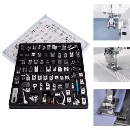 Kit 42 Calcadores Sapatas para Máquina de Costura Acessórios Universais Completo