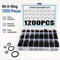 Kit 1200 pçs Anel De Vedação Junta De Borracha O-Ring Sortido C/Caixa Anéis De Vedação Para Torneira