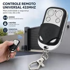 Controle Remoto Universal Para Portão De Garagem Eletrônico Elétrico Com Chaveiro 433mhz 4 Botões