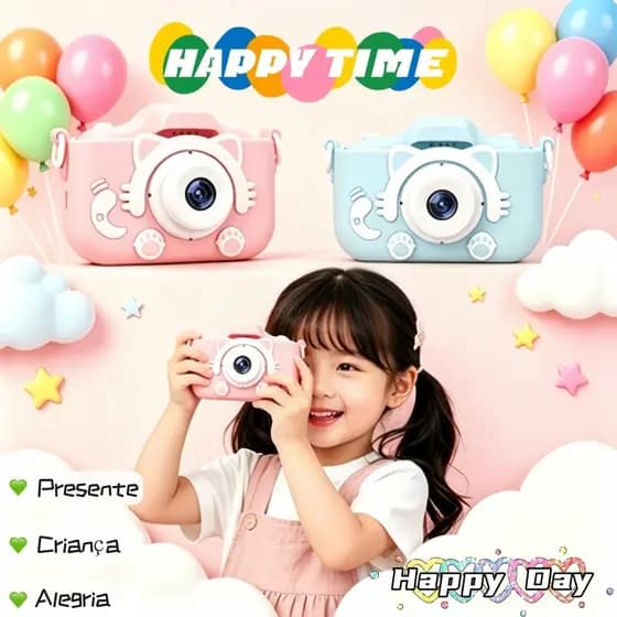Câmera De Moda Infantil , Tirar Fotos E Gravar Vídeos , Presente De Aniversário  Para Crianças