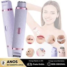 Depilador Elétrico Feminino 2 Em 1 Barbeador Corpo Aparador De Pêlos Nariz E Sobrancelhas Recarregável
