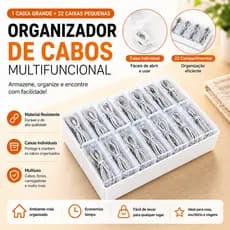 Kit De Caixa Organizadora De Cabos De Plástico Com 11/22 Caixas De Armazenamento Transparentes