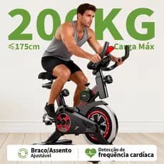 Bicicleta Bike Ergometrica Spinning Detecção De Frequência Cardíaca Academia Fitness Profissional 120kg