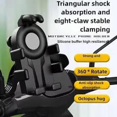 Suporte de telefone para motocicleta e bicicleta, Airbag, Anti-vibração, polvo à prova de choque, navegação para veículo
