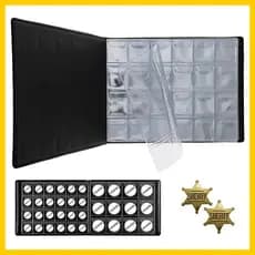 Livro de coleção de moedas 240 grid, Porta-moedas, livro de armazenamento de moedas, Organizador Portátil