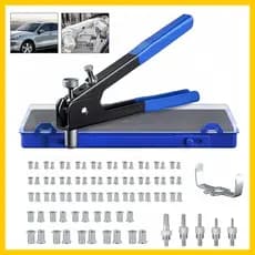 Alicate de rebite manual de 86 peças, conjunto de Arma de rebite profissional, adequado para Porcas M3-M8