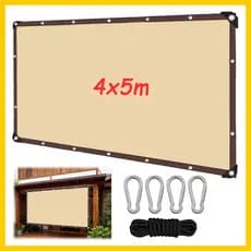 Toldo externo 4x5m, adequado para estufas, plantas de pérgola, toldos, redes de guarda-sol