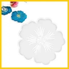 1 Pçs Molde de base para porta-copos para resina epóxi 34 x 34 cm molde de fundição de silicone para tapete de copos