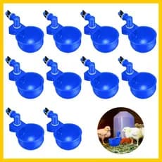 10 Bebedouro automático copinho copo bebedo,azul,acessório DIY para criação galinhas,codornizes,patos e pássaro