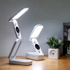 Lâmpada Luminária Portátil Abajur Mesa 32 Led Dobrável Recarregável Ajustável com 3 Modos Para Lateral De Cama/Mesa