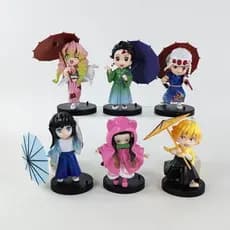 13 Demon Slayer lâmina chuva série figura Yanzhu Anime boneca brinquedo presente mercadoria modelo ornamentos