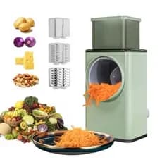 Ralador de Queijo Fatiador Legumes Cortador Vegetais Manual 3em1 Multiuso Cozinha Giratorio Manivela