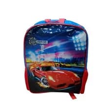 Mochila Escolar Infantil Carros Vermelha Resistente Confortavel Leve