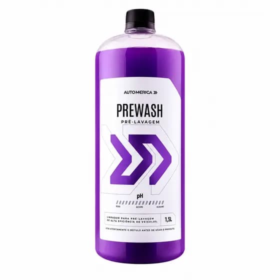 PREWASH AUTOAMERICA 1,5L LIMPA SEM AGREDIR A PINTURA pH BALANCEADO CARRO MOTO VAN CAMINHAO LIMPEZA DETERGENTE PESADO SUJ