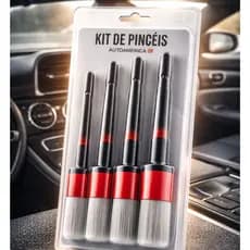 Kit Pinceis Detailing Brush Autoamerica Detalhamento Automotivo Estetica Automotiva Limpeza Externa Interna Carro Moto