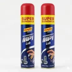 Kit com 2 Desingripante Lub MP1 MUNDIAL PRIME Lubrificante Antiferrugem Spray 321ML Protetor Repele Agua Limpa Conserva
