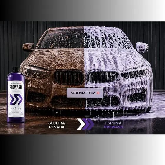 PREWASH AUTOAMERICA 1,5L ESPUMA ATIVA REMOVE SUJEIRA PESADA FÁCIL LIMPEZA PROFUNDA RENDE MAIS ECONOMIZA LAVA CARROS MOTO