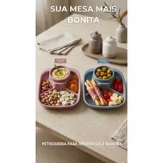 Petisqueira Dividida Com Molheira Bandeja Para Petiscos Aperitivos Mesa Festas Eventos Infantil Aperitivos Queijos