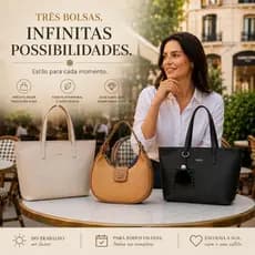 BOLSA FEMININA ELEGANTE — ESTILO PARA TODOS OS MOMENTOS Ideal para o dia a dia Presente