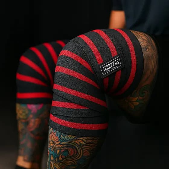 Faixas de Joelho Elástica para Treino -  Musculação Agachamento Powerlifting e Exercícios Intensos
