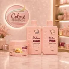 Kit Capilar MIX DE SILICONE SOUL 03 itens Shampoo Condicionador Mascara Salão Hidratação Tratamento