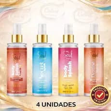 Kit 04 Body Splash SOUL TRADICIONAL FEMININO 200ml Perfume Colonia Desodorante Corporal