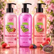 Hidratante Corporal Babasoul 240ml Cheirinho Chiclete Tutti Frutti Melancia Morango Soul